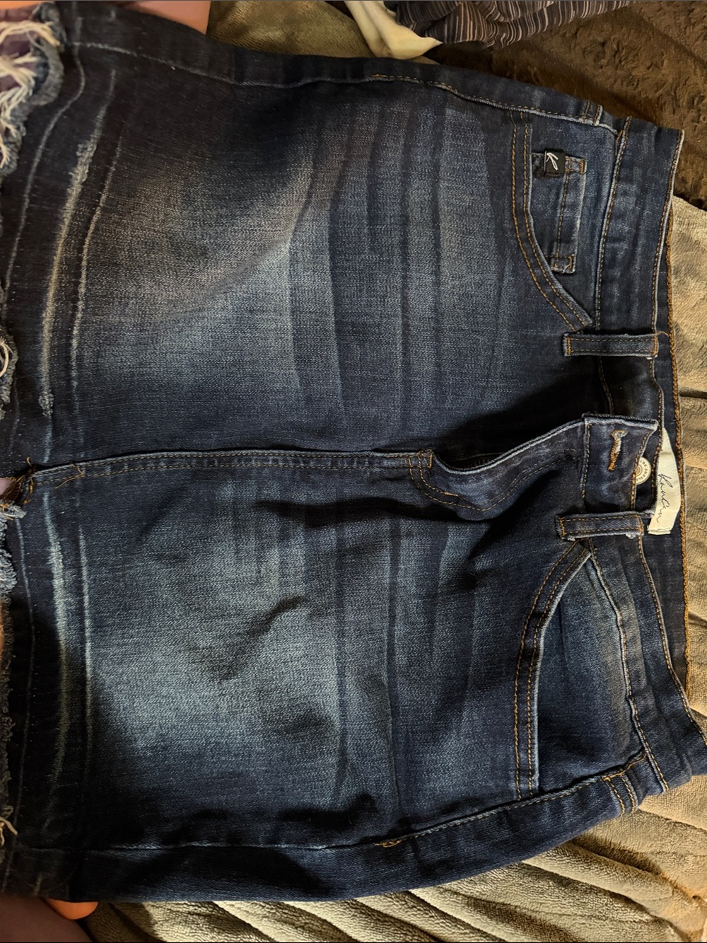 KanCan Dark Blue Denim Slim Skirt